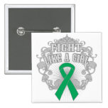 Liver Disease Fight Like A Girl Fleurish buttons