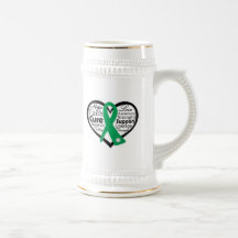 Liver Disease Heart Ribbon Collage Coffee Mugs