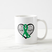 Liver Disease Heart Ribbon Collage Mugs