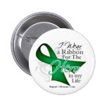 Liver Disease Ribbon Hero in My Life buttons