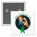 Liver Disease - Rosie The Riveter - We Can Do It buttons