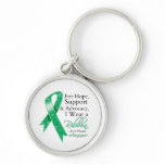 Liver Disease Support Hope Awareness keychains