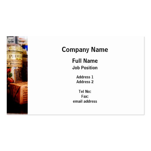 Liver Pills in General Store Business Cards