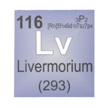 Livermorium Individual Element - Periodic Table Scratch Pads