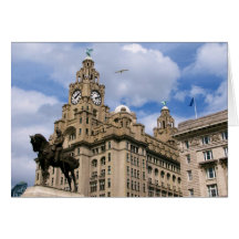 Liverpool - Liver Building Greeting Card