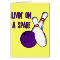 LIVIN' ON A SPARE GREETING CARD