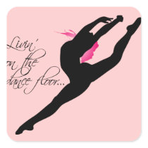 Livin on the Dance Floor Pink Dancer Sticker