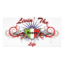 Livin the Bueno Life photo cards by EthnoShirts Livin the Bueno Life photo cards