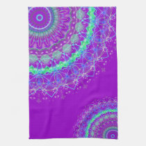 Living 2 Purple Mandala kaleidoscop kitchen towel kitchen towels
