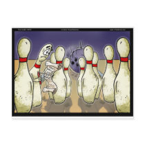 Living Bowling Will Funny Gift, Tees, Cards Etc postcards
