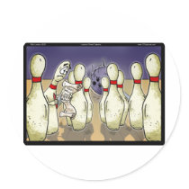 Living Bowling Will Funny Gift, Tees, Cards Etc stickers