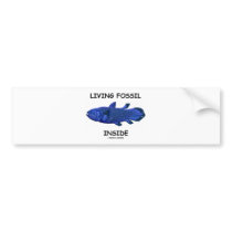 Living Fossil Inside (Coelacanth) Bumper Stickers
