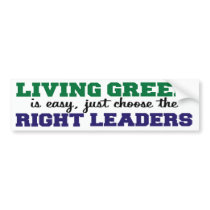Living Green is Easy bumper stickers