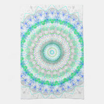 Living Green Mandala kaleidoscop kitchen tea towel kitchen towels