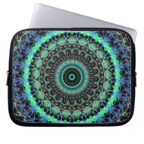 Living Green Mandala kaleidoscope laptop sleeve laptop sleeves