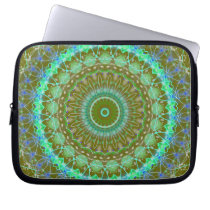 Living Green Mandala kaleidoscope laptop sleeve laptop sleeves