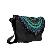 Living Green Mandala kaleidoscope messenger bag messenger bags