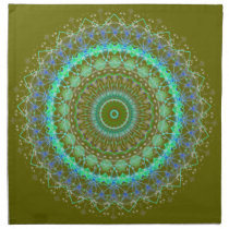 Living Green Mandala kaleidoscope napkin set napkins