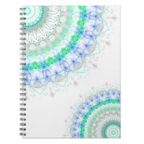 Living Green Mandala kaleidoscope notebook notebooks
