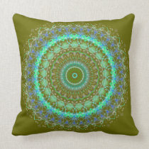 Living Green Mandala kaleidoscope pillow cushion pillows