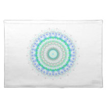 Living Green Mandala kaleidoscope placemat placemats