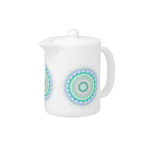 Living Green Mandala kaleidoscope teapot teapots