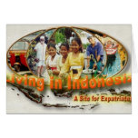 living in indonesia greeting card