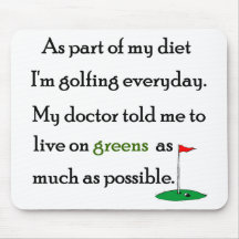 Living On Greens Mouse Mat