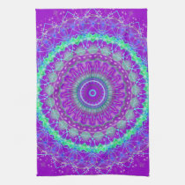 Living Purple Mandala kaleidoscop kitchen towel kitchen towels