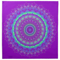 Living Purple Mandala kaleidoscope napkin set napkins