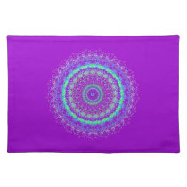 Living Purple Mandala kaleidoscope placemat placemats