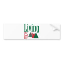 Living the Good Life Christmas Tree Design bumper stickers