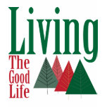 Living the Good Life Christmas Tree Design t-shirts