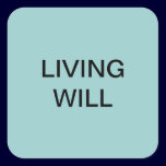 Living Will Medical Chart Labels stickers