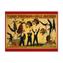 Livingstone Troupe Circus Poster postcards by ZephyrusBooks Livingstone Troupe Circus Poster postcards