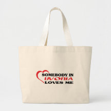 LIVONIAaSomebody in Livonia loves me t shirt Tote Bag