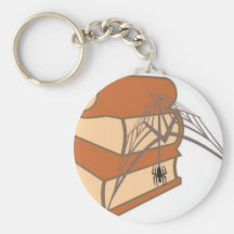 Livro é para usar livro com teia de aranha keychain