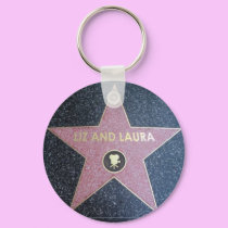 Liz and Laura star key chain keychains