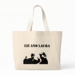 Liz and Laura Stencil Tote bags