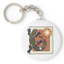 Lizard and Sun Key Chains