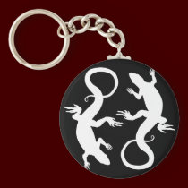 Lizard Art Keychain Cool Retro Reptile Art Gifts keychains