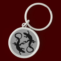 Lizard Art Keychain Cool Retro Reptile Art Gifts keychains
