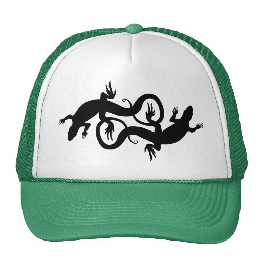 Lizard Art Trucker Cap Reptile Caps &amp; Hats | Zazzle