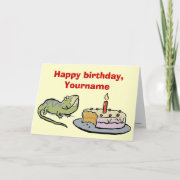 lizard birthday card card