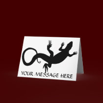 Lizard Card Reptile Art Blank Greeting Card Custom cards