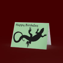 Lizard Card Reptile Art Blank Greeting Card Custom cards