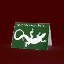 Lizard Card Reptile Art Blank Greeting Card Custom cards