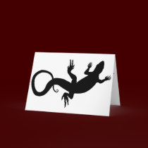 Lizard Card Reptile Art Blank Greeting Card Custom cards