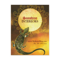 Lizard Holding the Sun: Business Promotion Card postcards
