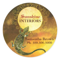 Lizard Holding the Sun: Business Promotion Sticker stickers